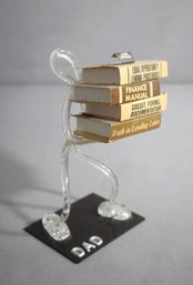 Vintage Creative Concepts Acrylic Stick Figure Sculpture - Attorney With Law Books