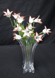 Vintage Vase With Beaded Flowers