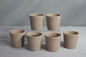 Group Lot Of Six Simple And Lovely Flower Pots