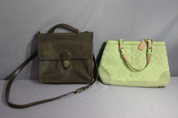Group Lot Of Two Coach Handbags