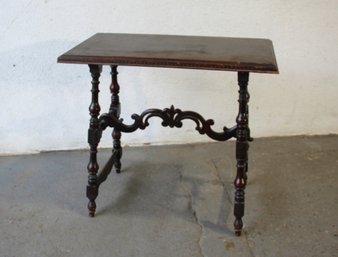 Antique European Console Table With Ornate Carvings