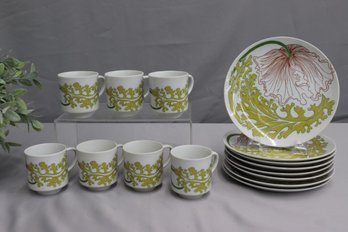 Taste Seller Sigma 'poppy ' Luncheon Set   #433 -missing One Cup