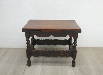 Vintage Baroque-style Occasional Table With Side Pull Outs