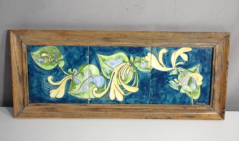 Hand-Painted Ceramic Tile Artwork By Bonnie  8.5'x 20.5'