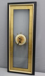 Shadowbox Clock On Gilt Embellished Glass Panel