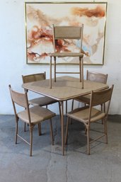 Vintage Cosco Card Table And Matching Chair Set