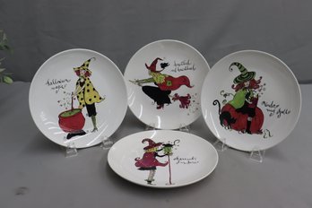 4 ROSANNA Halloween Glamour Witch Plates Magic Charmed Bewildered Spell