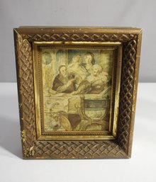 Antique Print In Ornate Gilt Frame