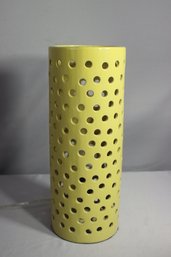 Light Mustard Pierced Dot Cylinder Lamp