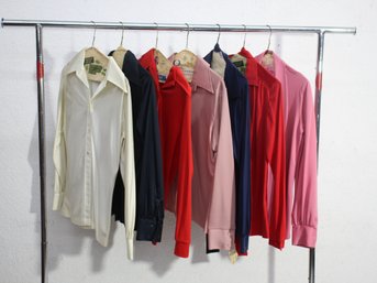 Rack D--Group Lot Of Vintage Tops - Assorted Colors And Styles Size Range