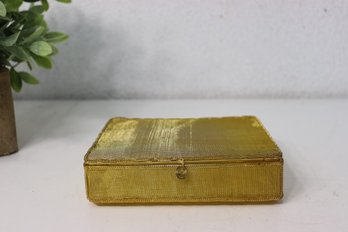 Golden Wire Mesh Lidded Box