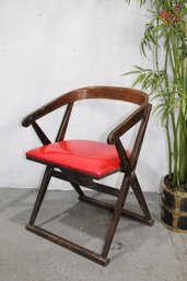 Vintage Round Back Campaign Chair