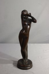 Vintage Bronze-tone Resin Nude Figurine