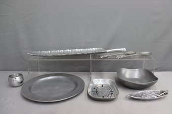 Group Lot Of Metal Alloy Tablewares- Including Armetale, Mariposa. Wilton And Others