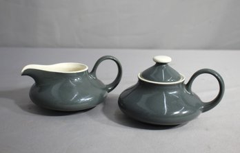 Vintage Harker Pottery Creamer And Sugar Set