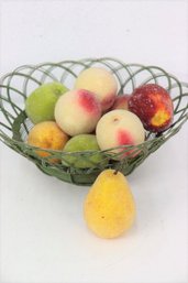 Decorative Faux Frosted Fruit -  Sugared & Frosted Apples And Pears  BOWL NOT INCLUDED