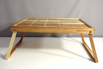 17' Pandawood Wooden Bed Tray Table With Folding Legs