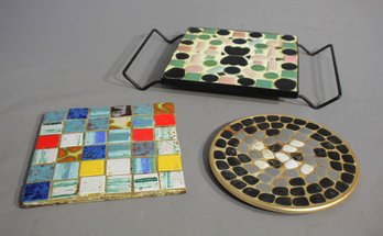 Three Distinctive Mosaic Art Pieces -Tiles