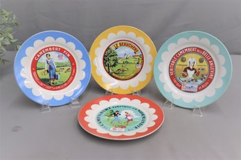 ROSANNA STUDIO DECORATIVE PLATE SET 4