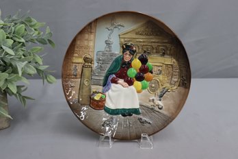 BALLOON SELLER WOMAN PLATE - Royal Doulton