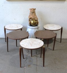 Set Of  Mid-Century Modern Nesting Tables With Laminate Tops-5