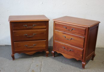 Pair Of Ethan Allen (Maison) French Country Nightstands