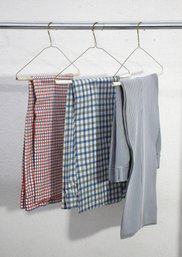 Rack E--Group Of 3 Vintage Plaid And Stripe Pants Size 36