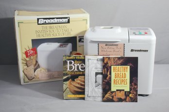 Breadman TR550 Bread Machine With 2 Bread Recipe Books