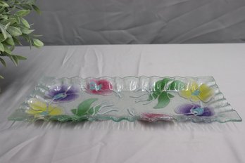 Floral Fused Glass Plate