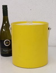 Vintage Bucket Brigade Yellow And White Ice Bucket