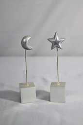 Set Of Moon And Star Place Card Holders