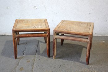 Pair Square Stool Or Accent Table