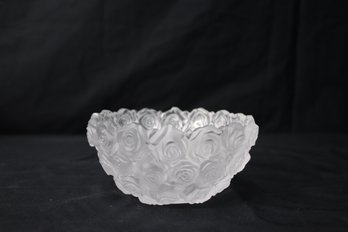 Glass Crystal Rose Ring Bowl