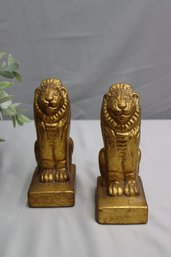 Golden Lions Bookends  Made In Italy By Bellini