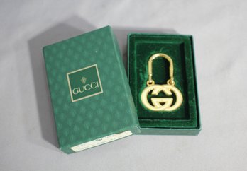 Authentic GUCCI Gold-Tone Keychain With Original Box