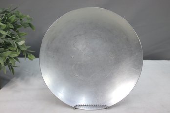 Vintage Kensington Brushed Aluminum Etched Reindeer Platter/Plate 10' Round