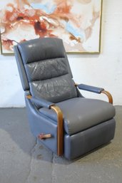 Blue Leather Lazy Boy Leather Recliner Chair