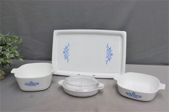 3 Group Of Four Corningware Bakers/Broil Tray (3 In Blue Cornflower)