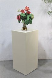 White Cube Column Pedestal Stand . Wood