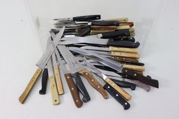 Group Lot Of Variety Of Kitchen Knives