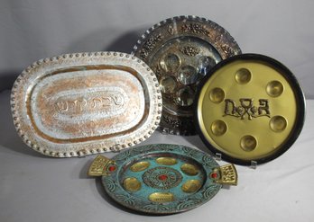 Collection Of Vintage Judaica Plates - Set Of 4