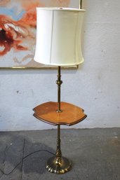 Vintage Brass Floor Table Lamp