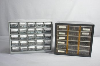Vintage Hardware/Fastener Organizer And A Sewing Notions Organizer