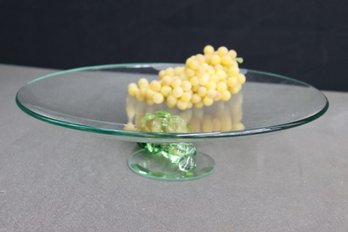 Glass Crystal Parabola Bowl On Grape Bunch Pedestal