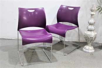 Pair Of Plum Vibe By Stylex Chairs