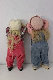 Two Adorable Hide And Seek Cloth Dolls