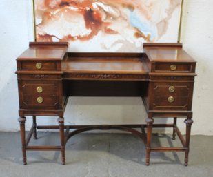 Vintage Art Deco Walnut Desk Vanity