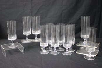 Vintage Rosenthal Crystal Studio Line Romance Wine Glasses 8' Tall Set Of 11