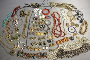 Large Group Of Vintage Costume Jewelry Collection