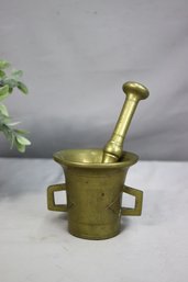 Vintage Brass Mortar & Pestle